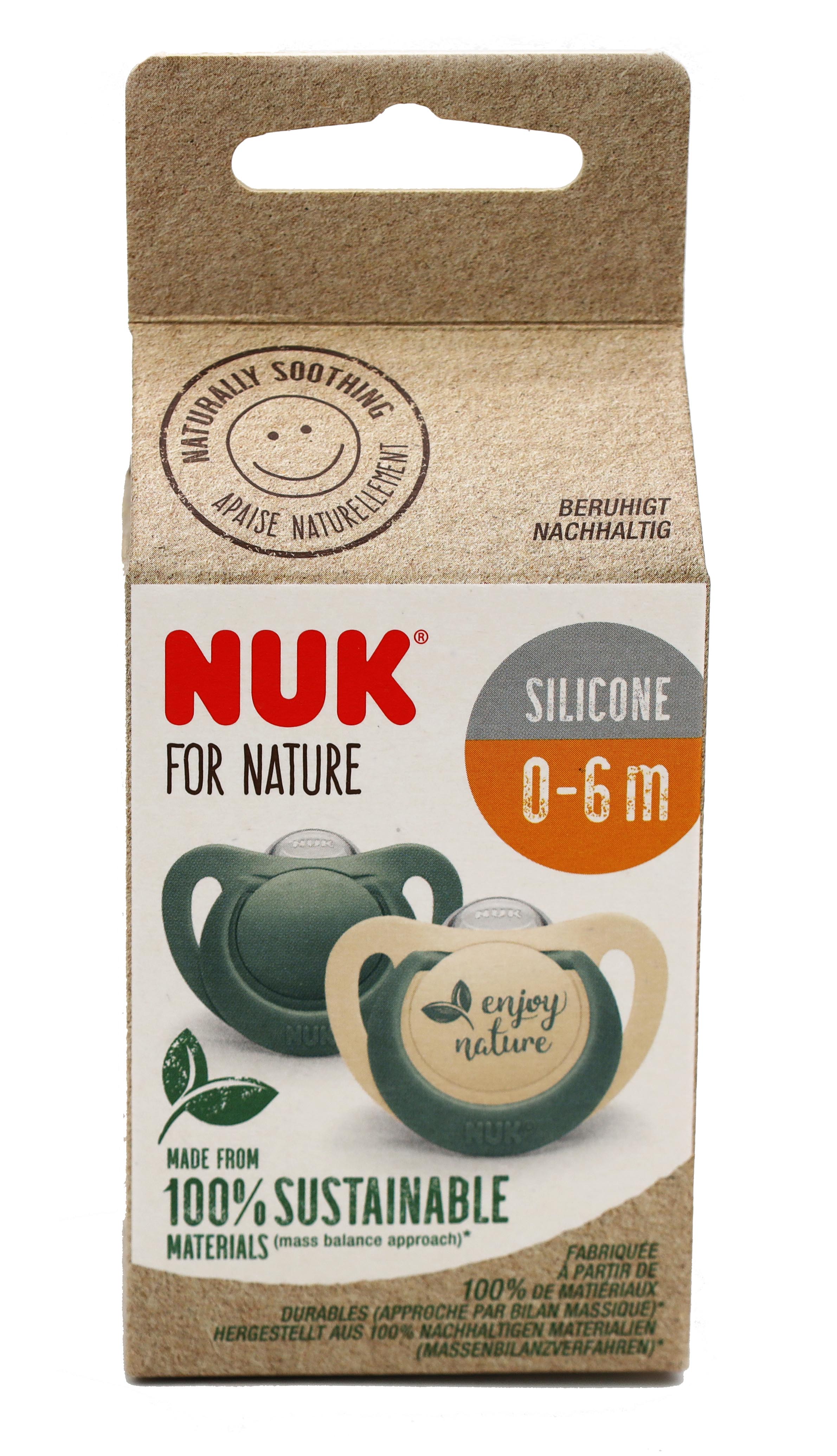Schnuller 2er Pack for Nature - Kautschuk 0-6M Grün