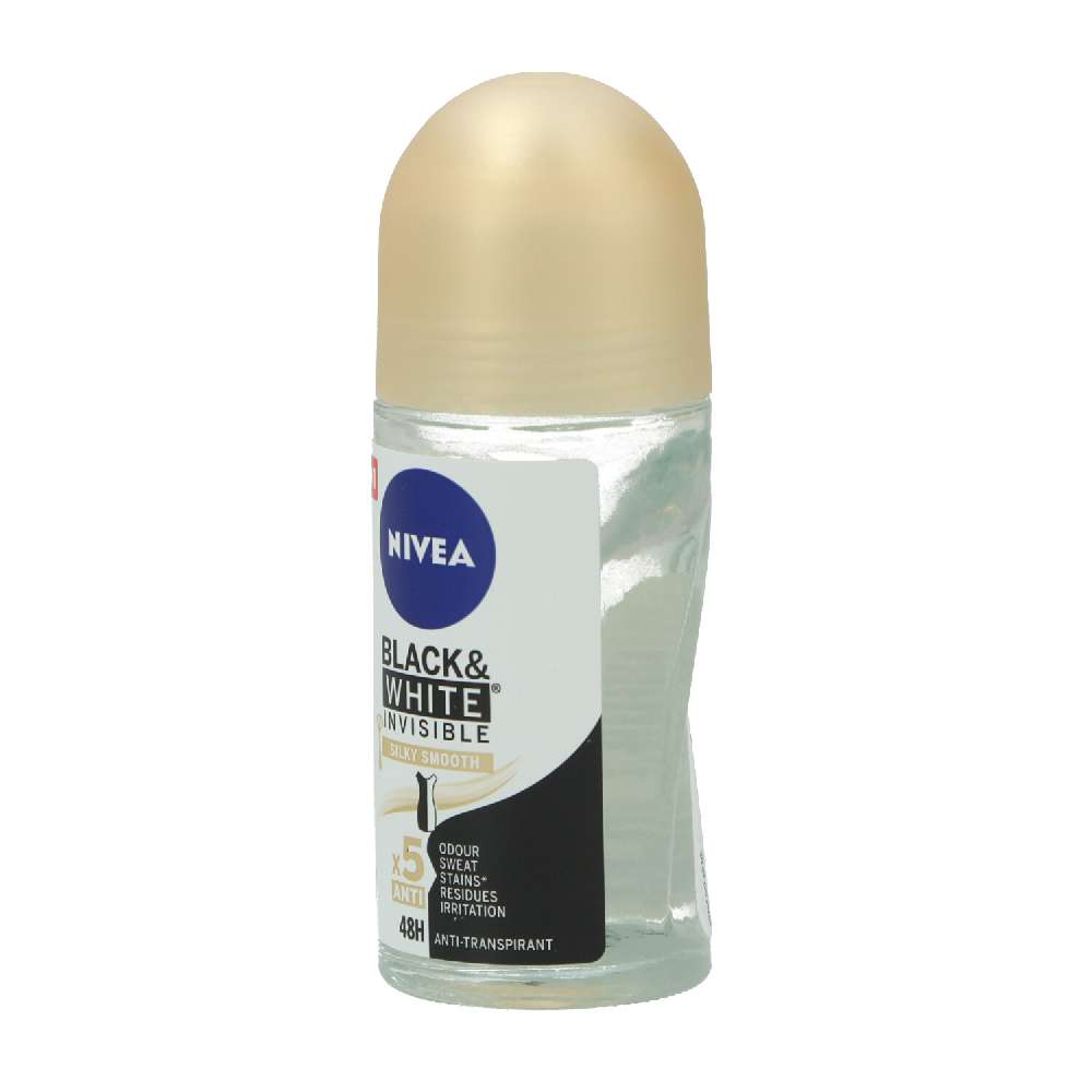 Nivea Deo Roll-On 50ml Black&White Invisible Silky Smooth