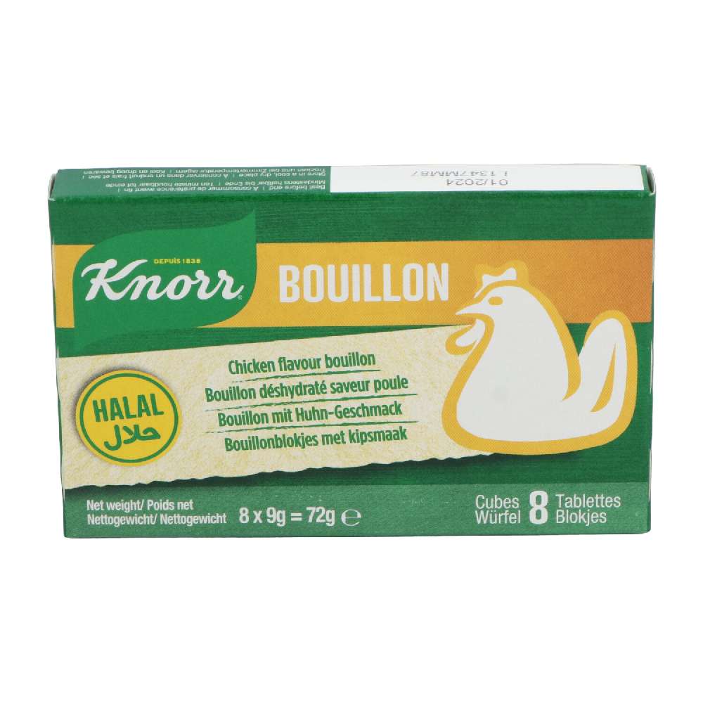 Knorr Bouillon Huhn Würfel 9x8g MHD28-2-2024