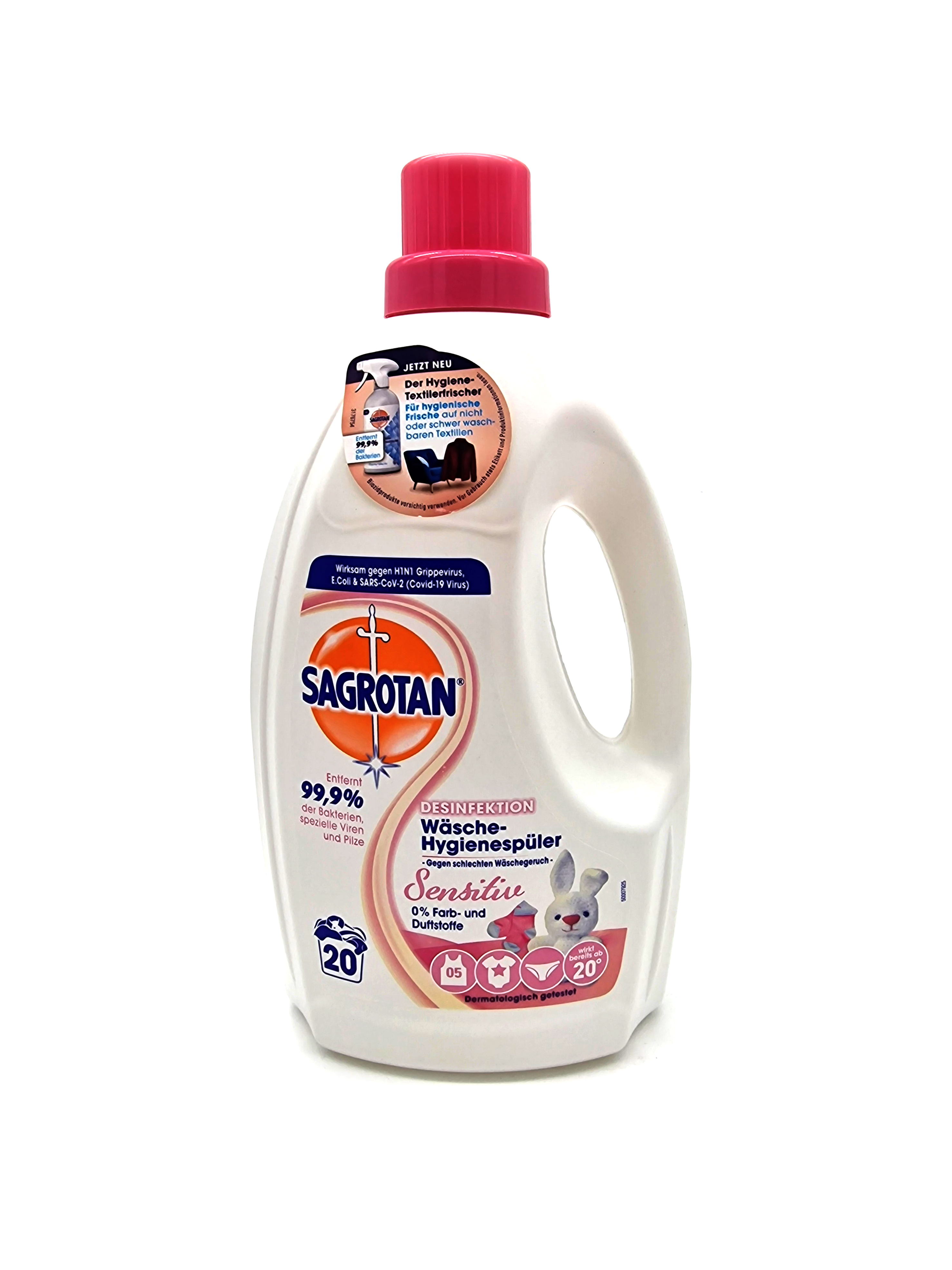 Sagrotan Wäsche-Hygiene Spüler Desinfektion Sensitiv 20WL 1,5 Liter
