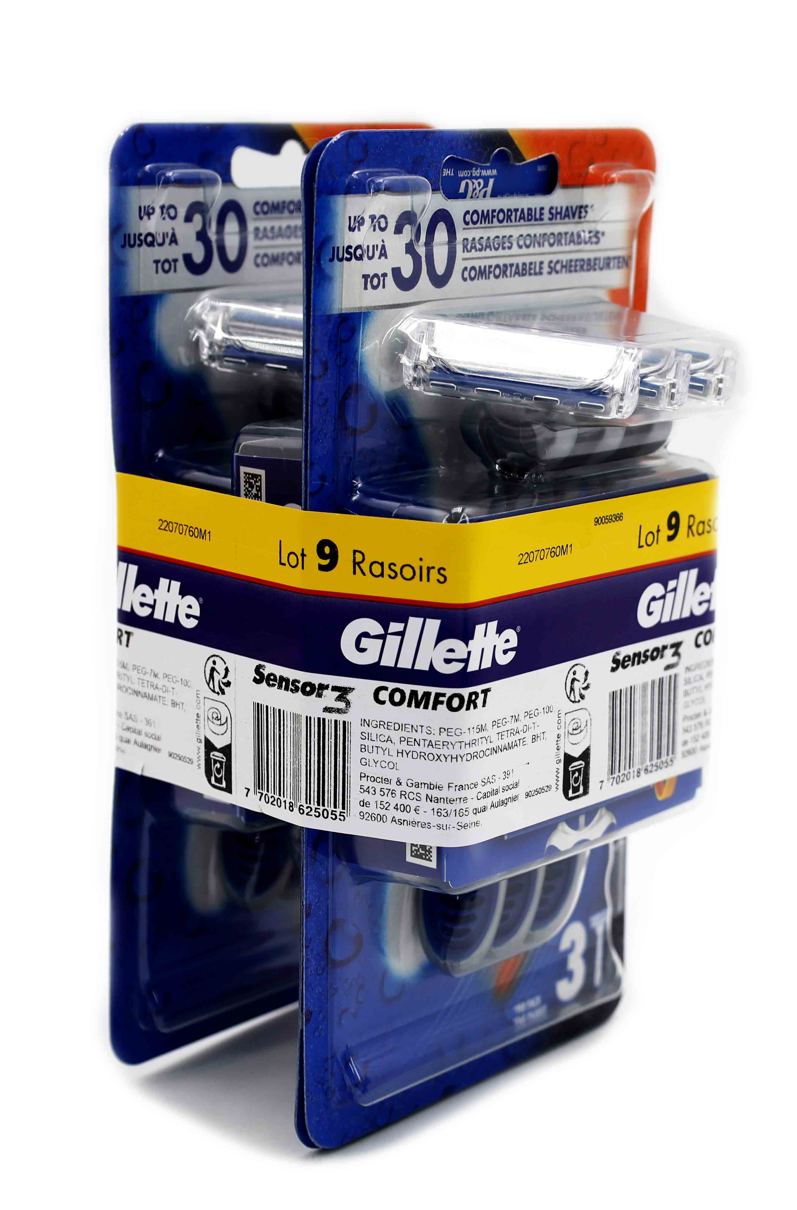 Gillette Sensor 3 Einweg Rasierer 3x3pcs Comfort