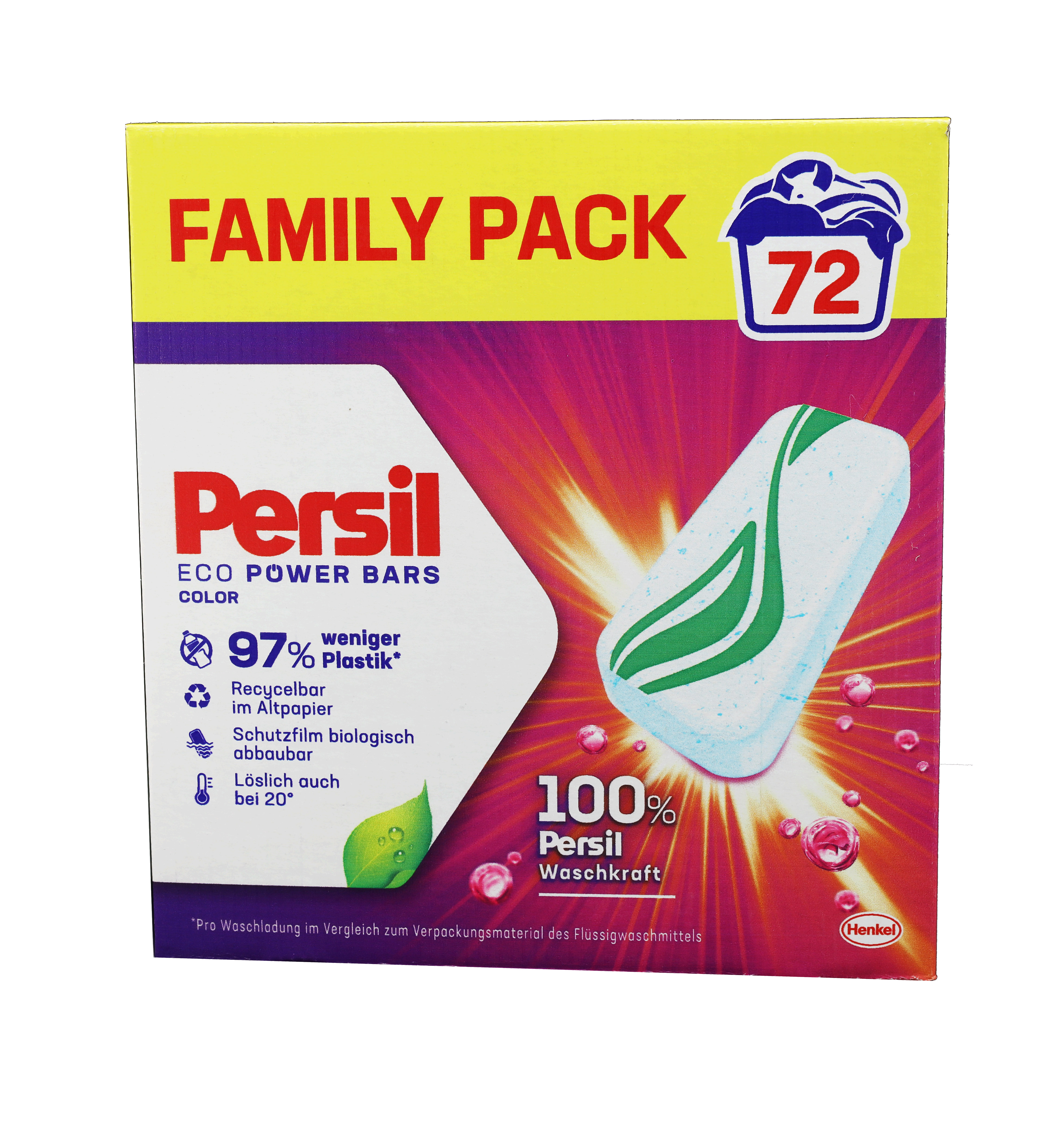 Persil Waschmittel Color Eco Power Bars 72WL Family Pack