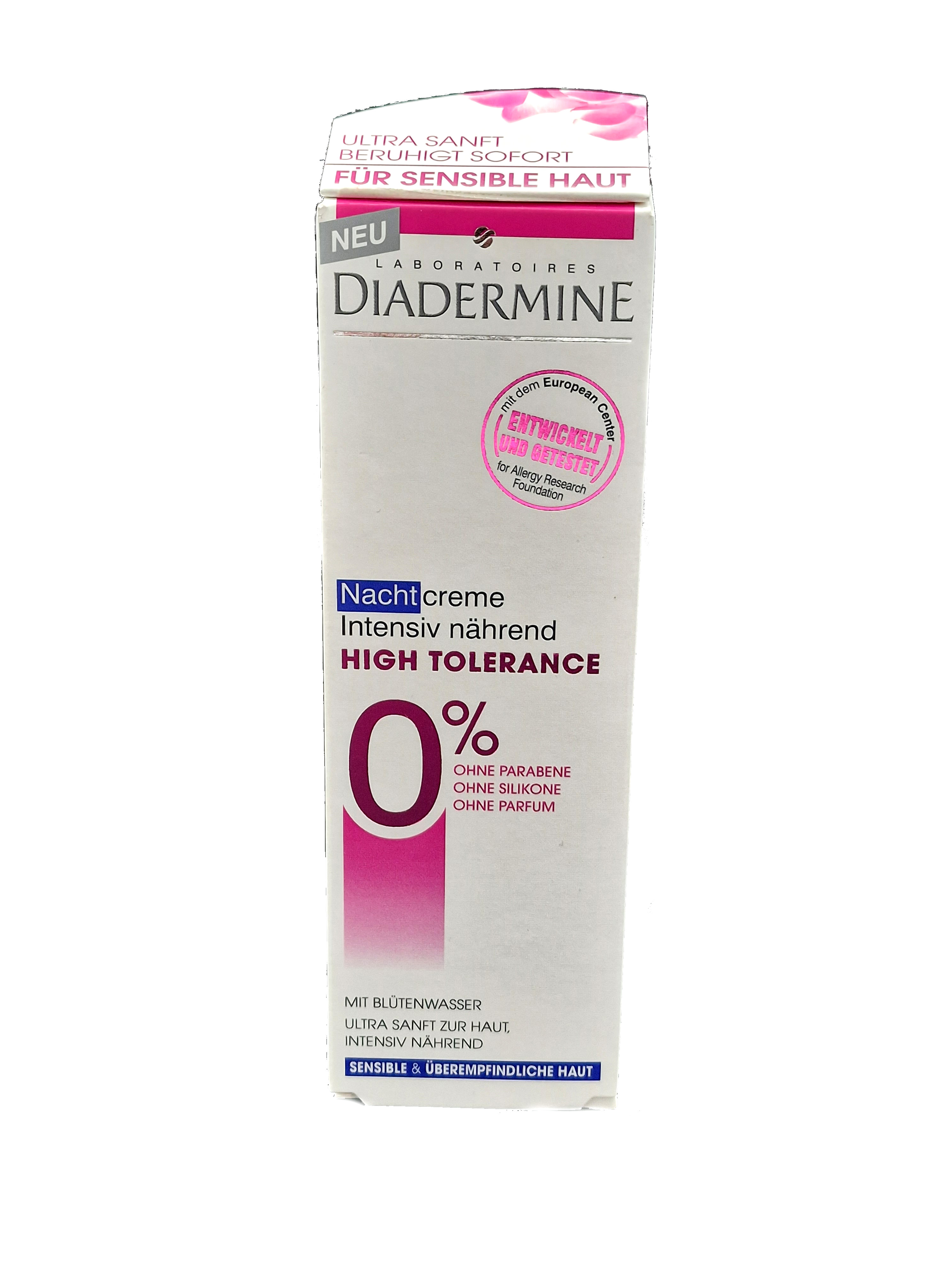 Diadermine High Tolerance Nachtcreme Intensiv Tube 50ml