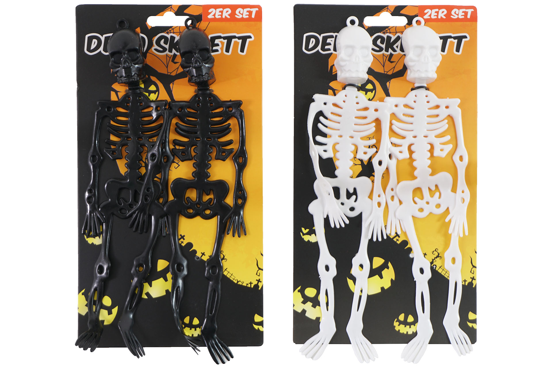 Halloween Deko "Skelette",2er Set, 24,5x6cm