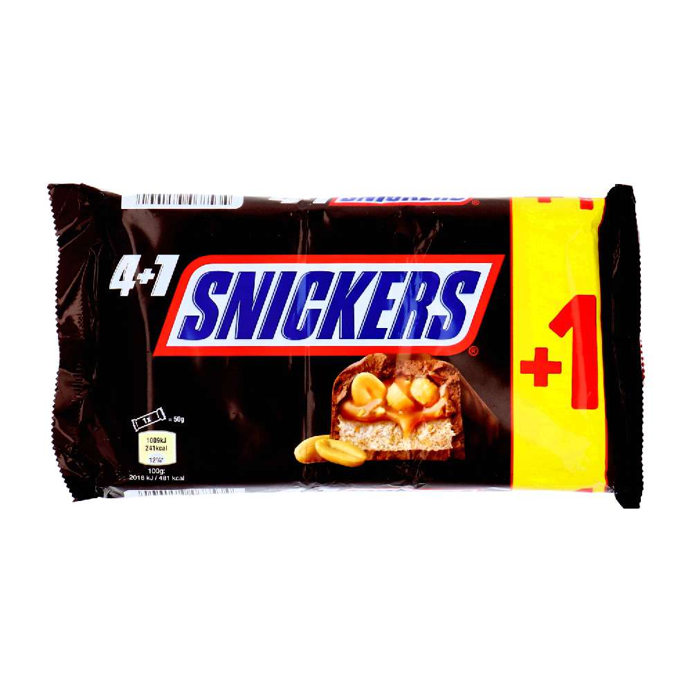 4+1 Pack Snickers 5x50gr 7-4-2024