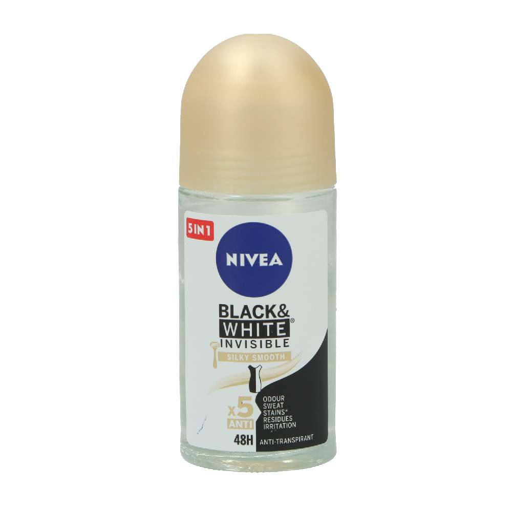 Nivea Deo Roll-On 50ml Black&White Invisible Silky Smooth