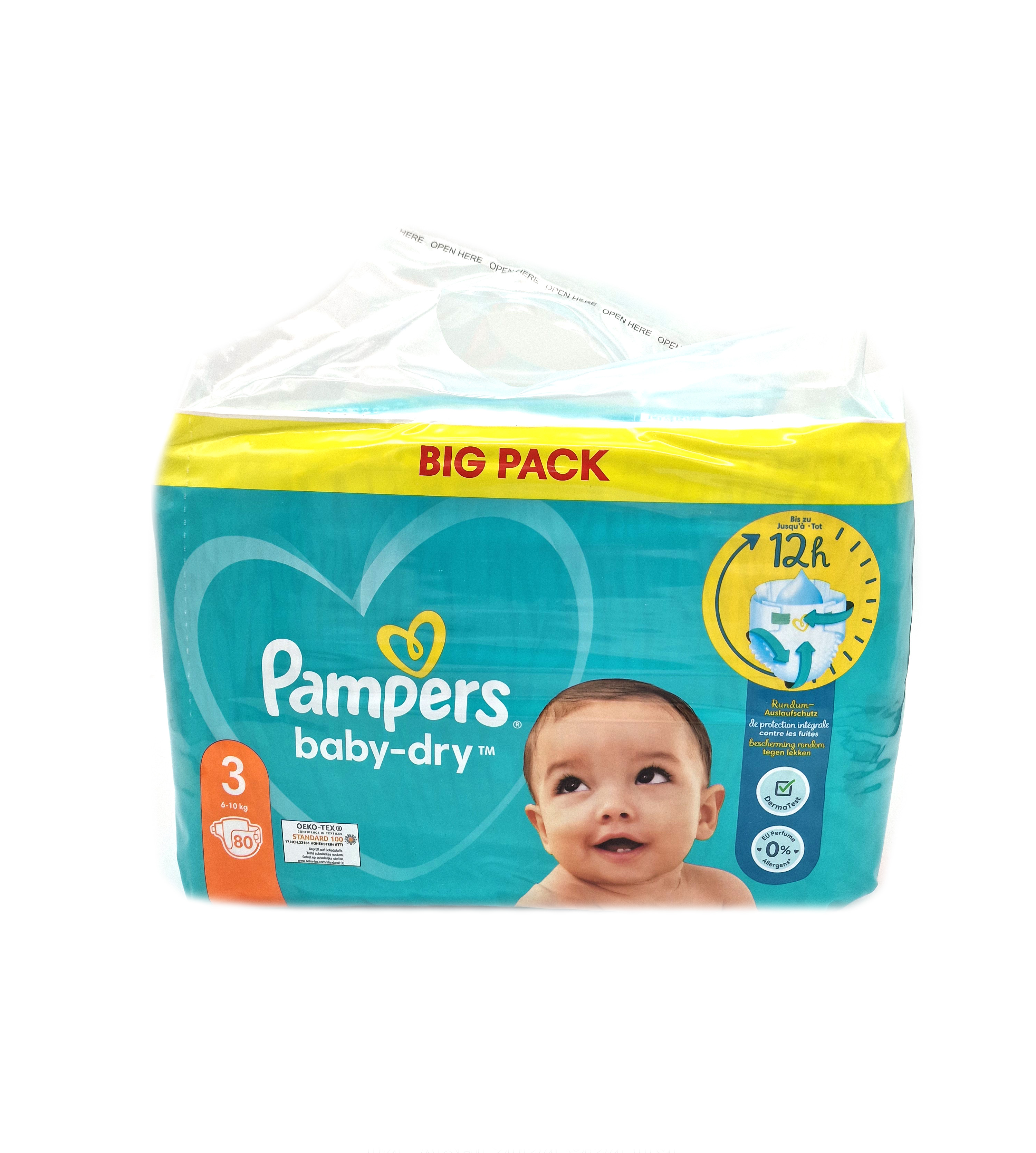 Pampers Baby Dry Windeln 80 Stück Size 3 (6-10kg)