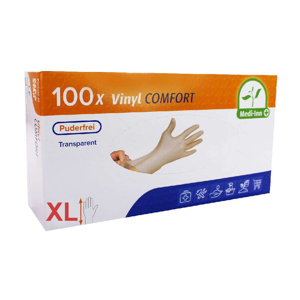 100 "Medi-Inn® PS" Handschuhe, Vinyl puderfrei "Comfort" Größe XL