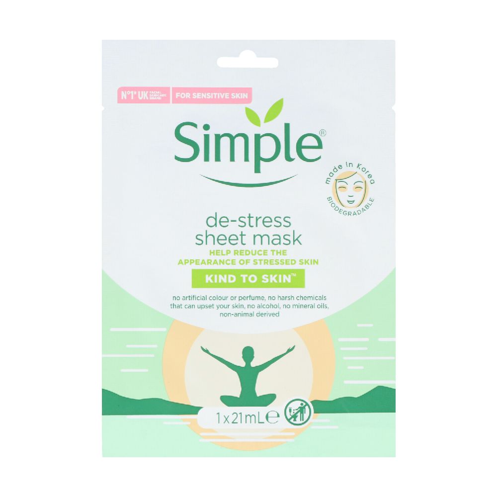Simple Tuchmaske für empfindliche Haut 21ml Anti-Stress