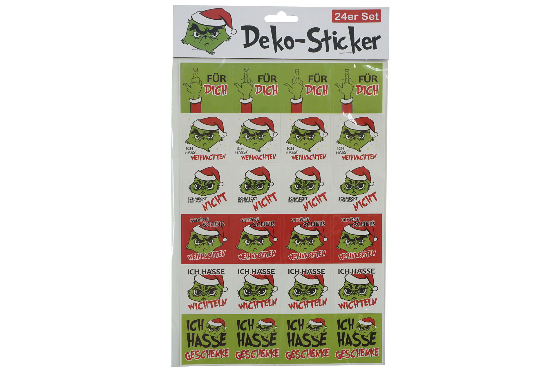 Weihnachtsdeko Sticker"Festtags-Muffel", 24er Set, 4,5cm
