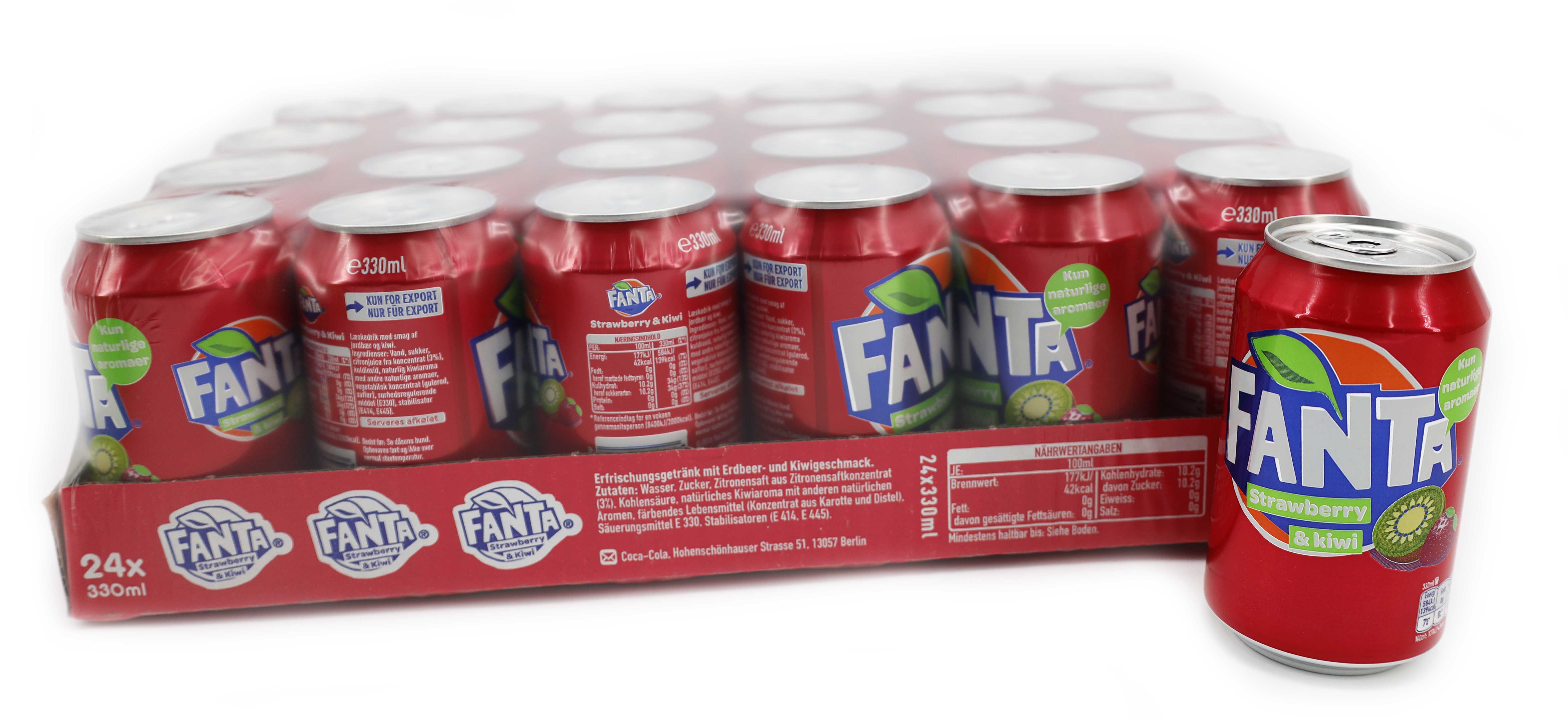 Fanta Strawberry & Kiwi (24 x 0,33 Liter Dosen)
