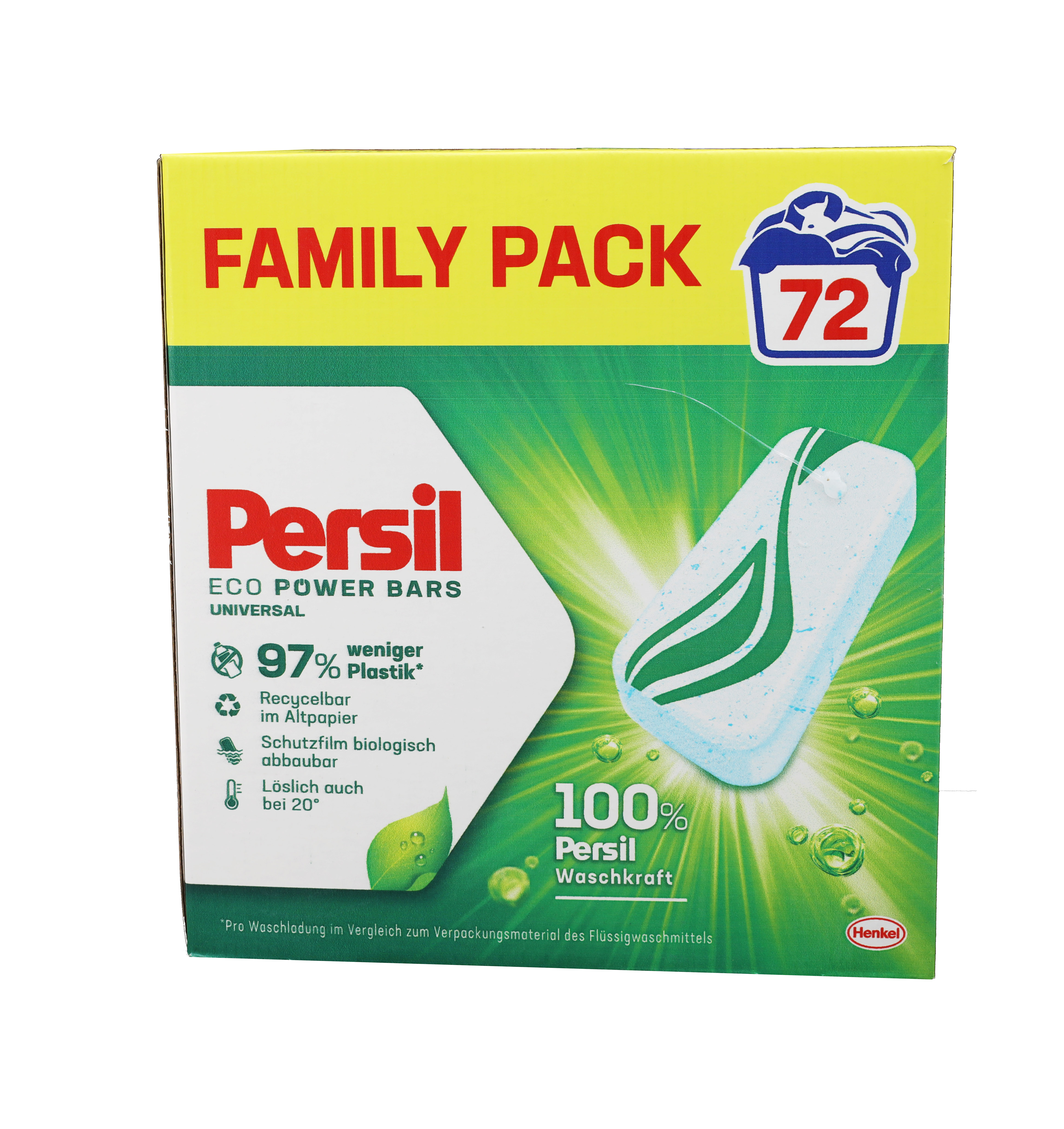 Persil Waschmittel Universal Eco Power Bars 72WL Family Pack