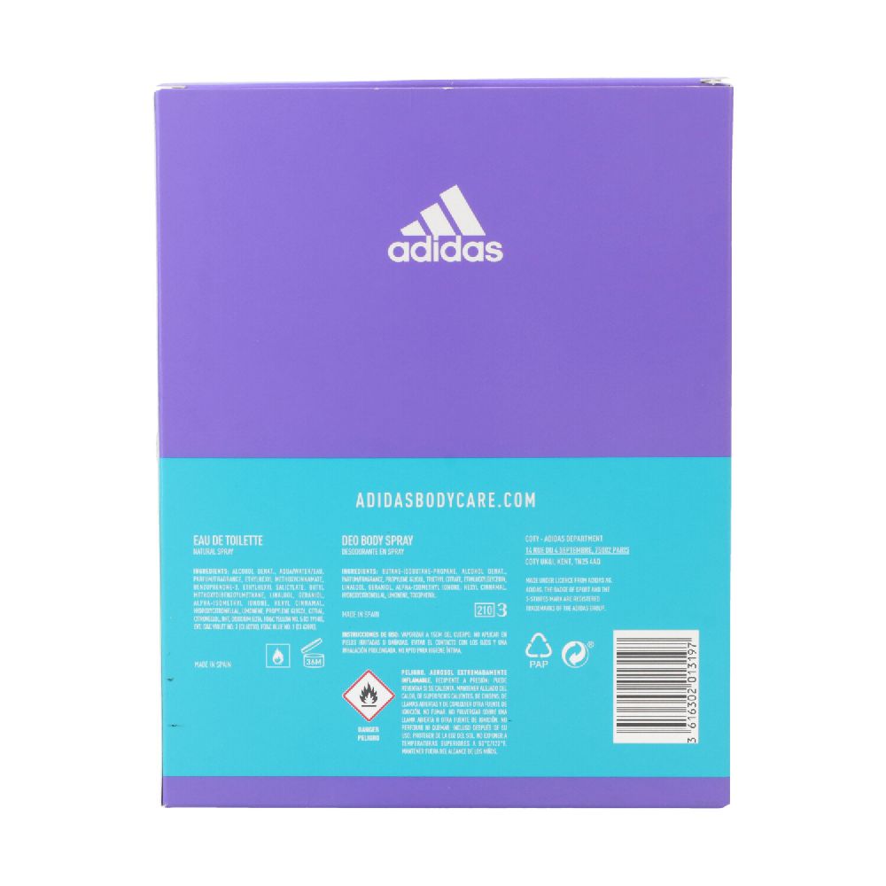 Adidas Geschenkset Eau de Toilette 75ml+Deodorant 150ml For Women Adilight