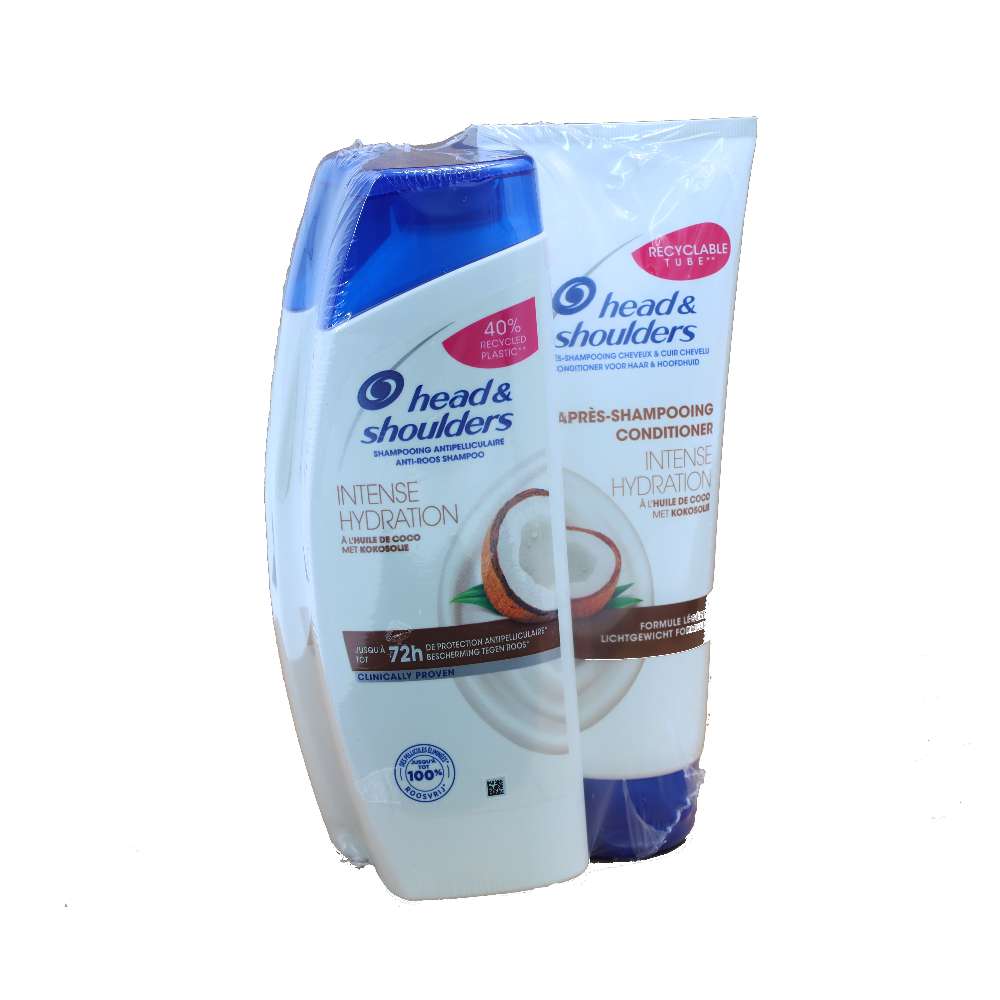 Head&Shoulders Shampoo 2x250ml +Conditioner 220ml Tube Intense Hydratation
