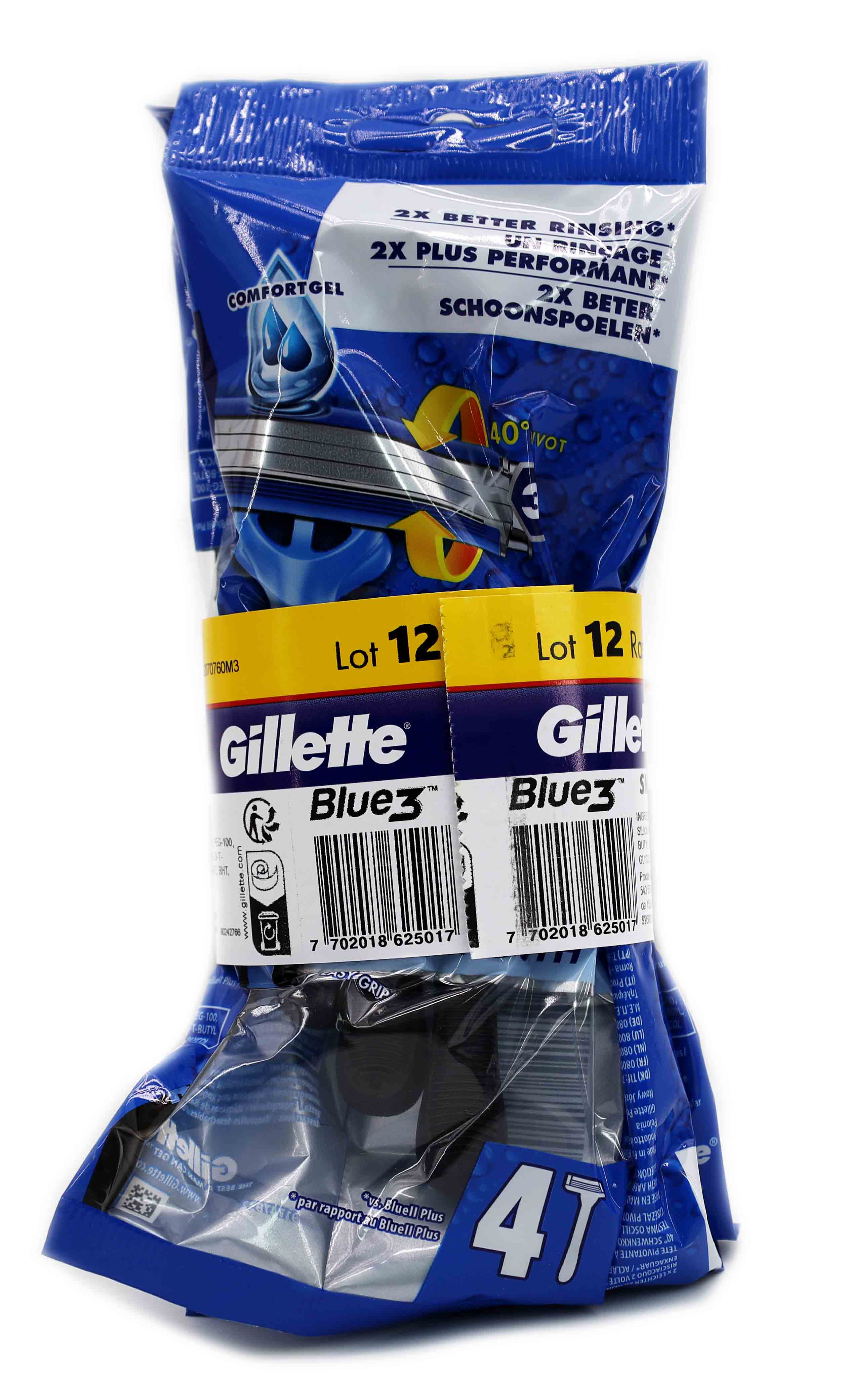 Gillette Blue 3 Einweg Rasierer 3x4pcs Smooth