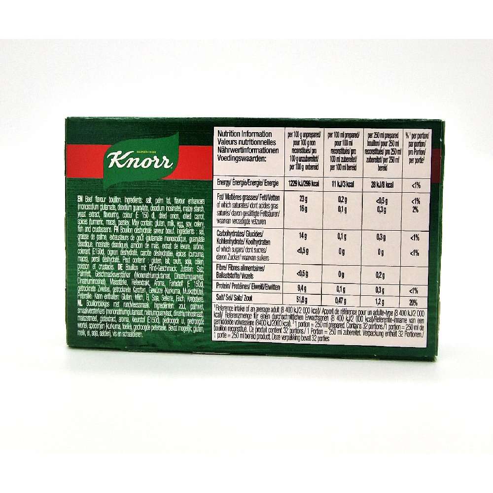 Knorr Bouillon Beef Cube 9x8g MHD28-2-2024