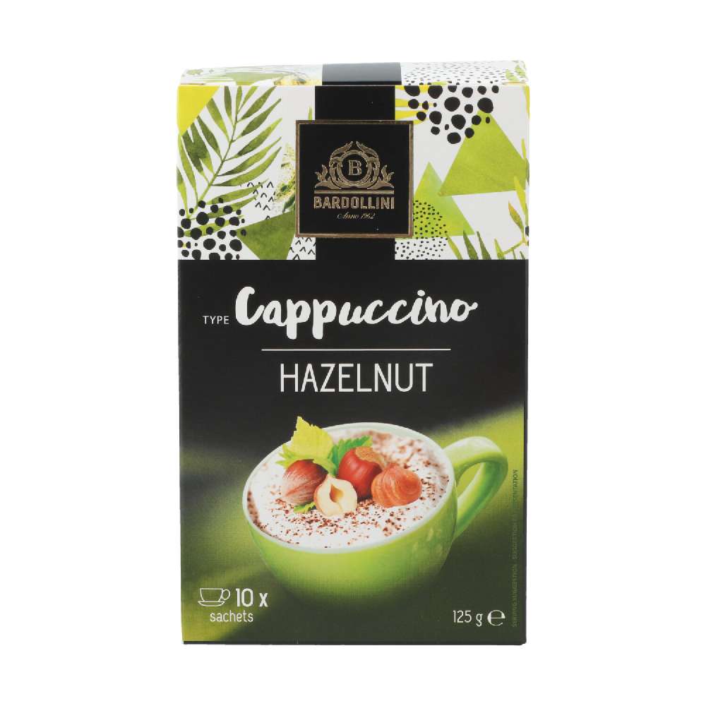 *Bardollini Kaffee 10x12.5gr Sachets Cappuccino Hazelnut