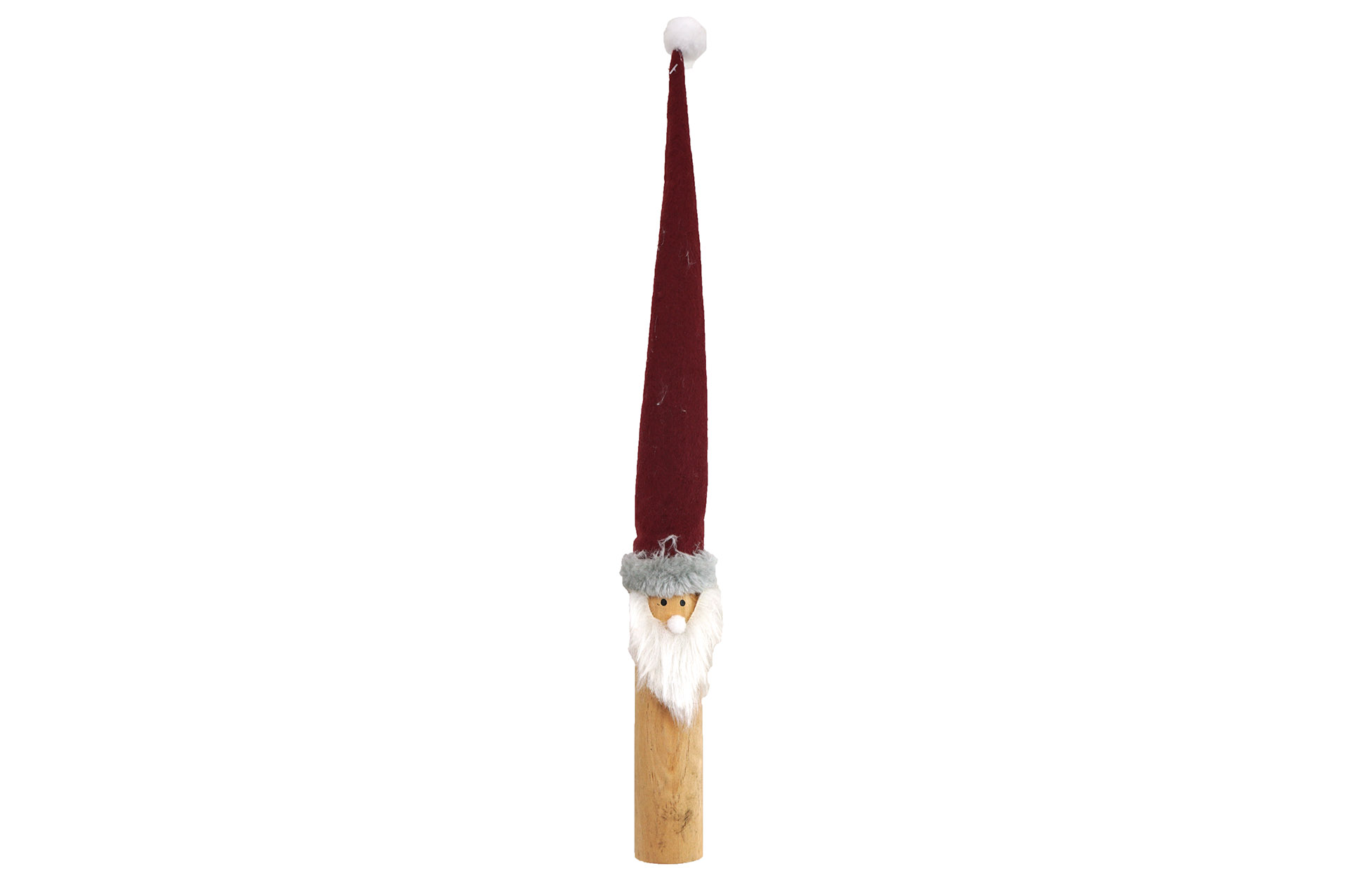 Weihnachtsdeko Holz "Weihnachtsmann" mit roter Mütze, 50x7cm
