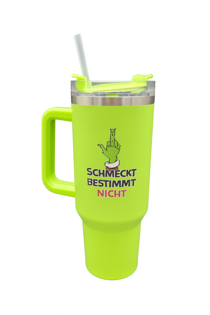 Thermobecher "Festtags-Muffel", inkl. Strohhalm, 1200ml, 28x10cm, 3 Designs