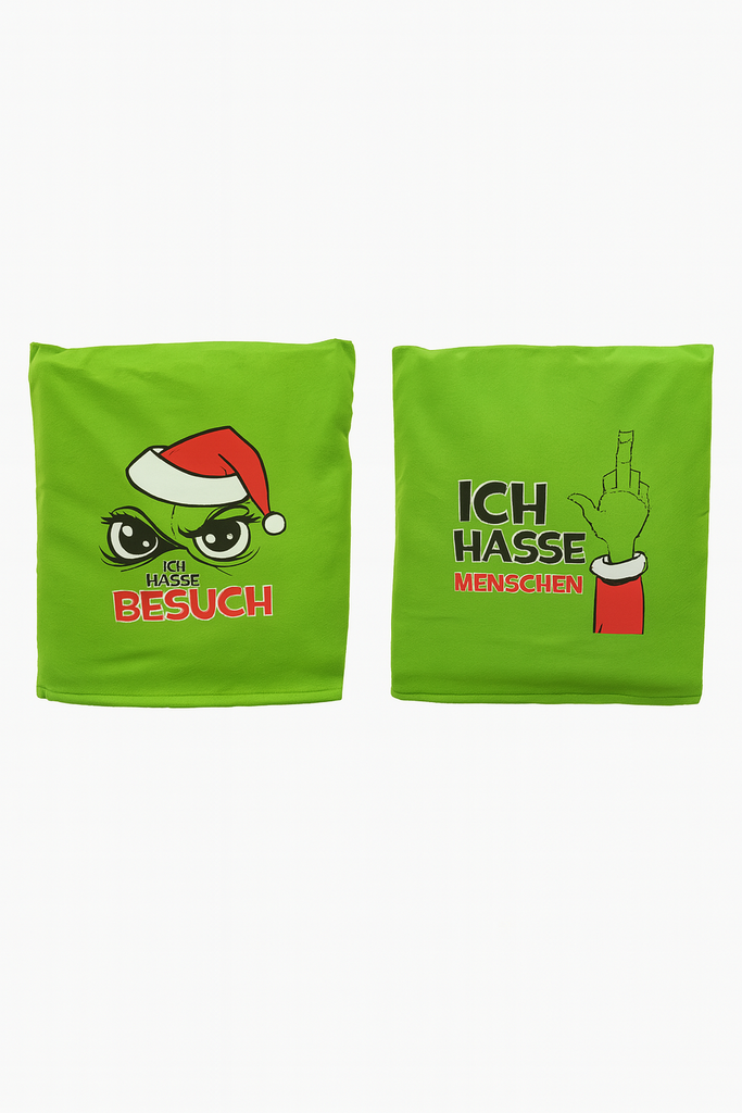 Deko Tisch Stuhlhusse "Festtags-Muffel", 2 Sprüche, 48x64cm