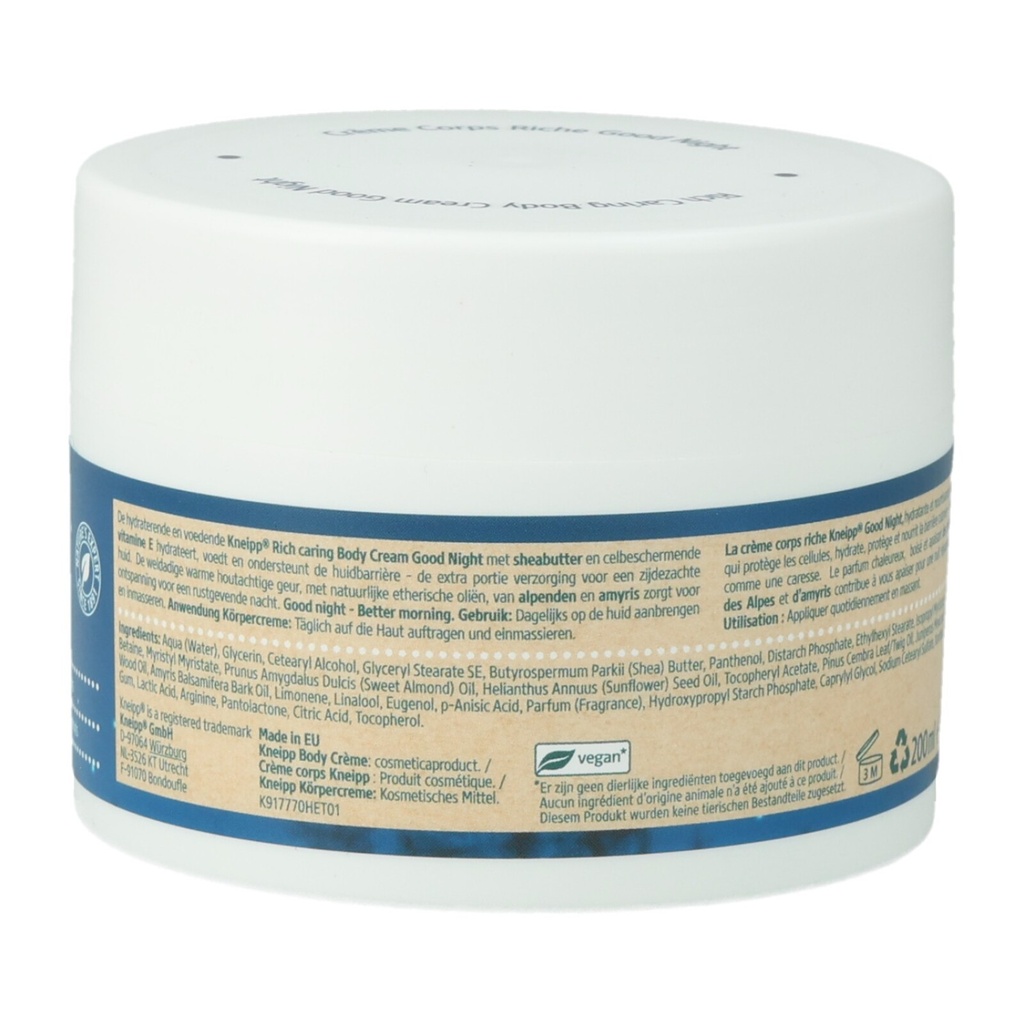 Kneipp Körpercreme 200ml Good Night Rich Caring