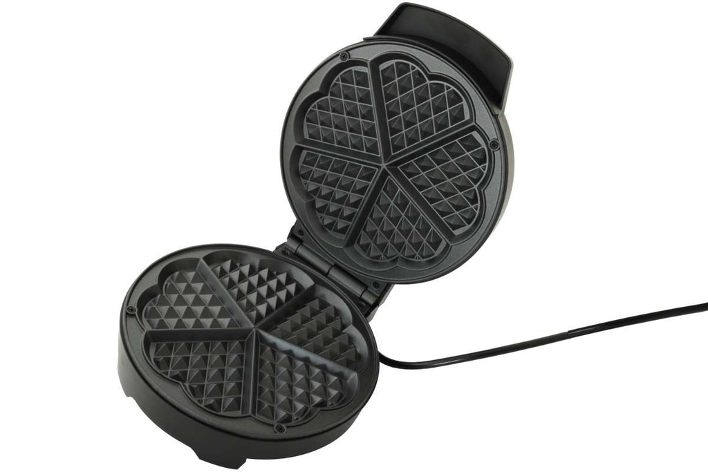 Waffeleisen Deski Edelstahl schwarz 1000 Watt Waffelautomatt