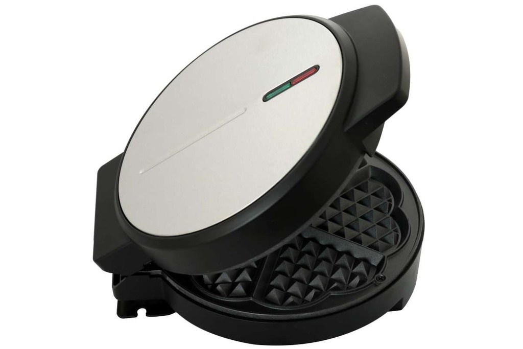 Waffeleisen Deski Edelstahl schwarz 1000 Watt Waffelautomatt