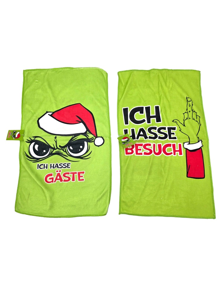 Gästehandtuch "Festtagsmuffel", 30x50cm, 2 Designs