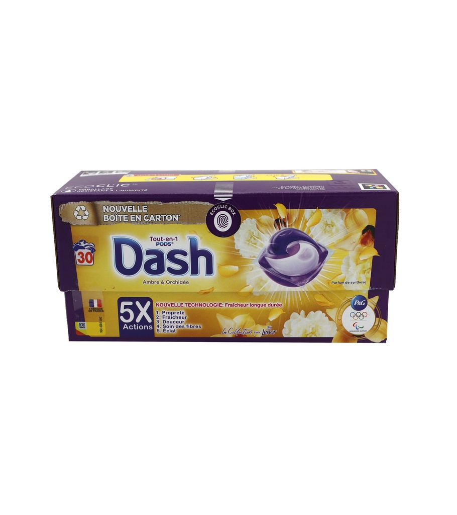 Dash =(Lenor) All-in-1 Waschmittel PODS Amber & Orchidee 30WL
