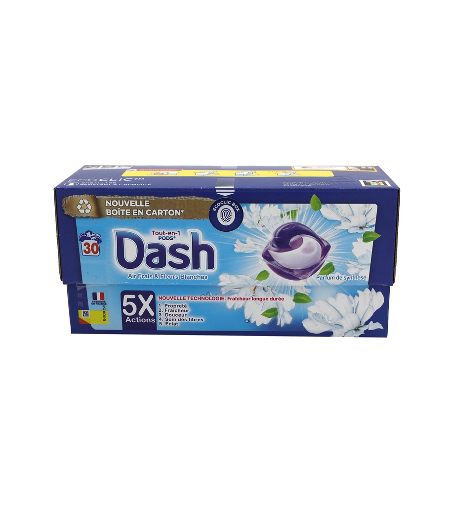 Dash =(Lenor) All-in-1 Waschmittel PODS Fresh Air & Weiße Blumen 30WL