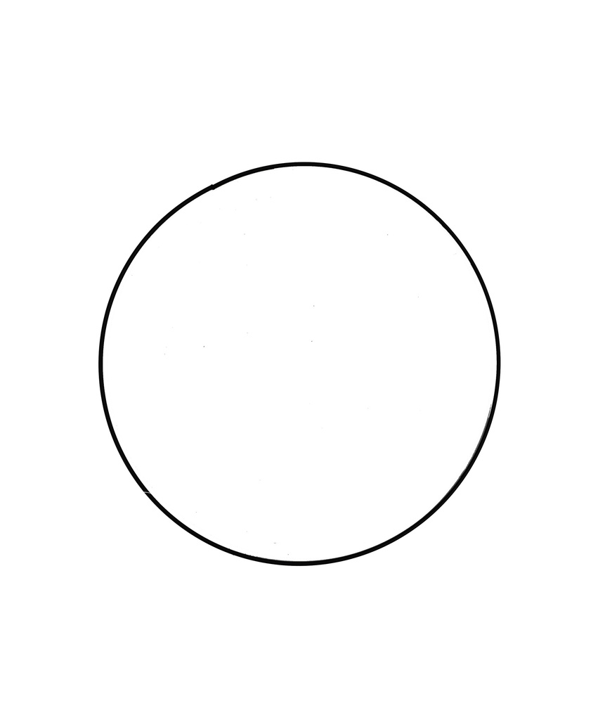 Dekoration Metall "Ring" 30cm, schwarz 