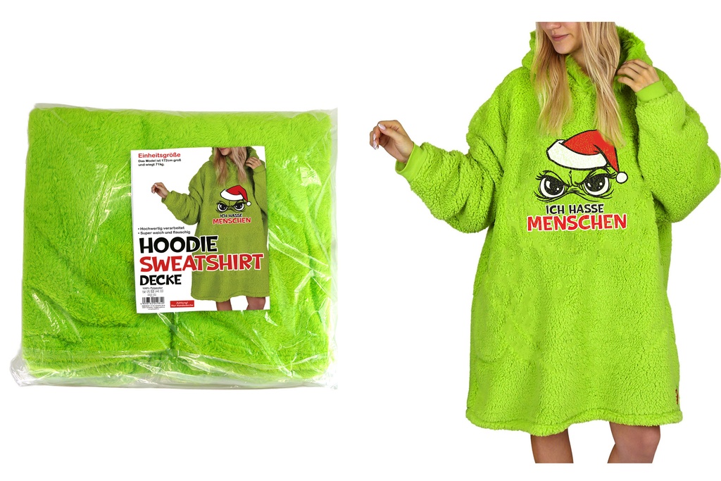 Hoodie Sweatshirt Decke "Festtags-Muffel" Einheitsgröße