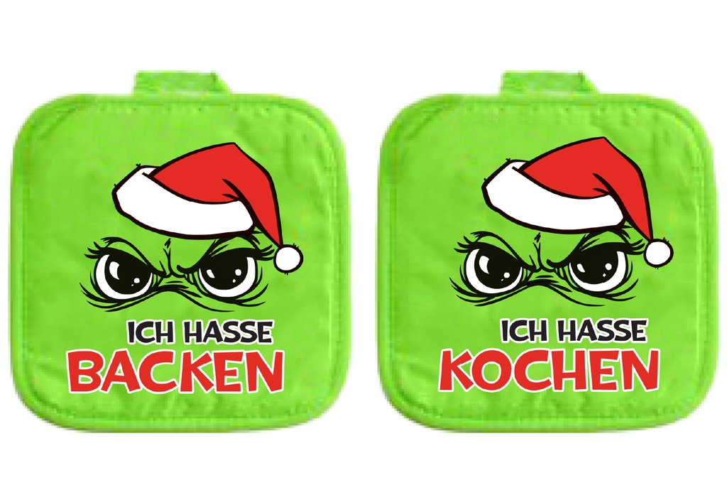 Topflappen "Festtags-Muffel", 2 Designs