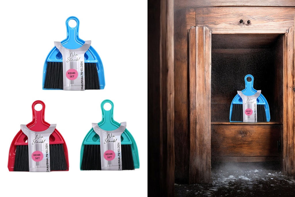 Kehrset Tischfeger, 20x16,5 cm, 3 Farben