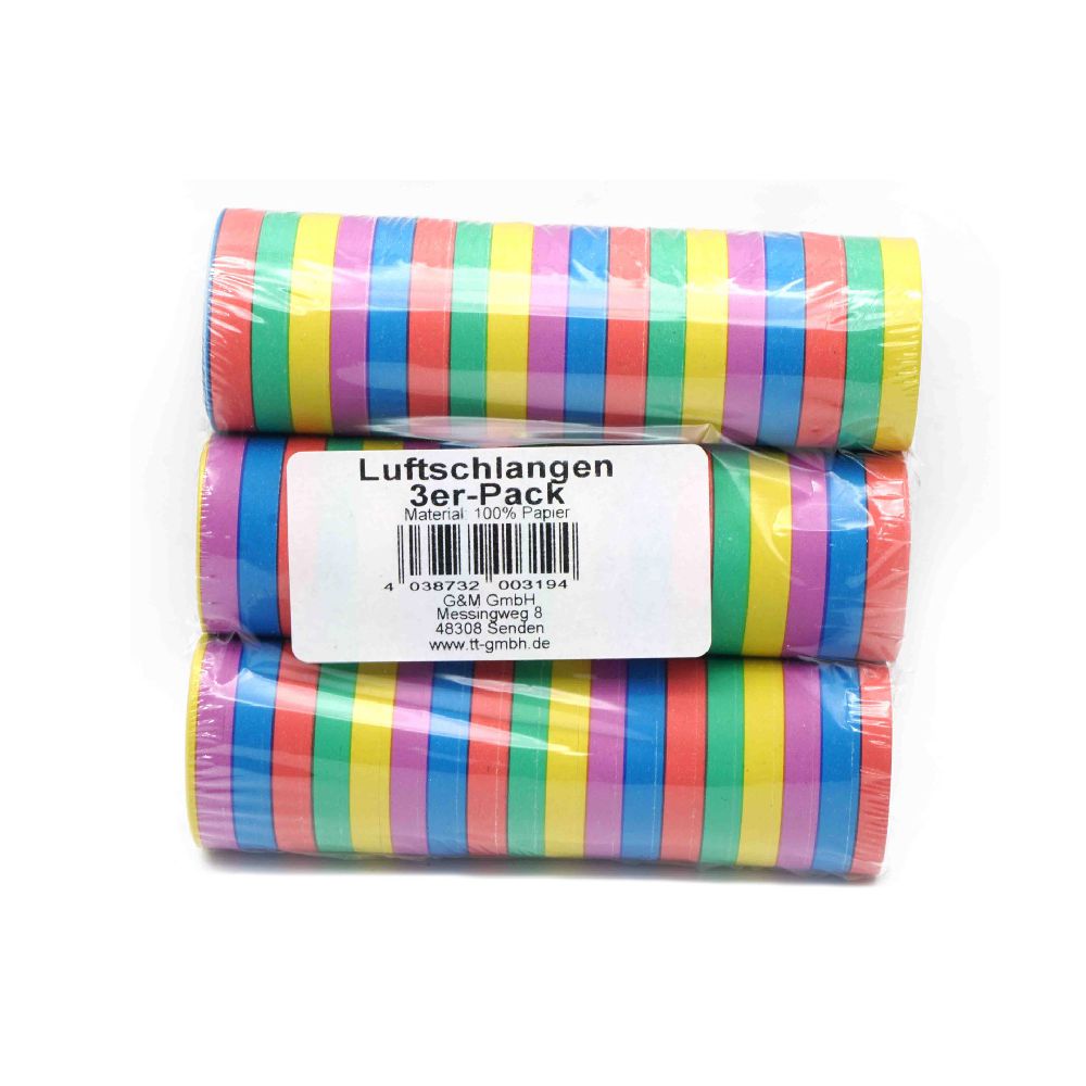 Luftschlangen 3er-Pack, 4/18 bunt 5farbig gestreift