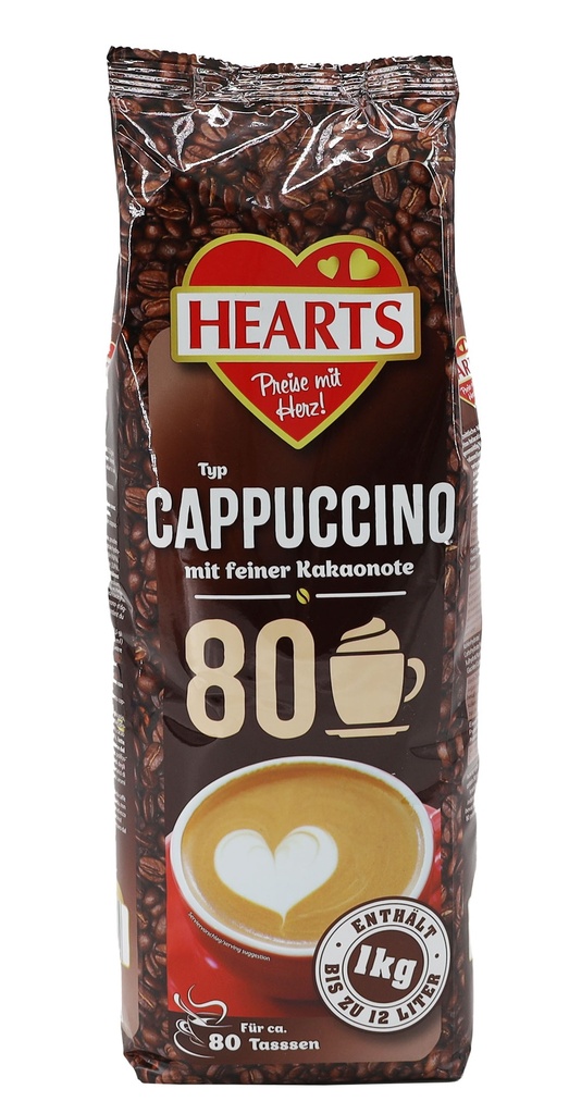 HEARTS Cappuccino m. f. Kakaon. 1kg STBT