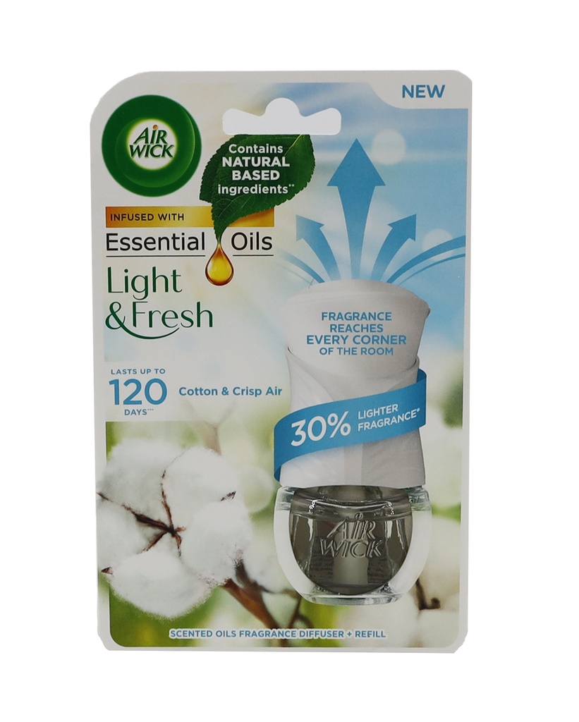 Air Wick elektrischer Duftstecker Complete Kit Cotton & Crisp 19ml