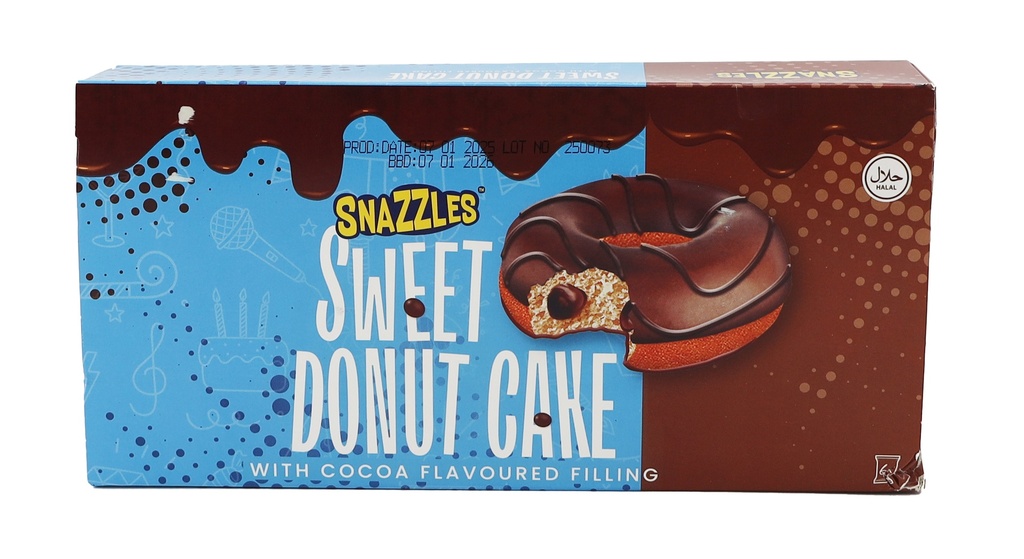 Snazzles Gefüllter Kuchen 240g Sweet Donut Cake With Cocao Filling