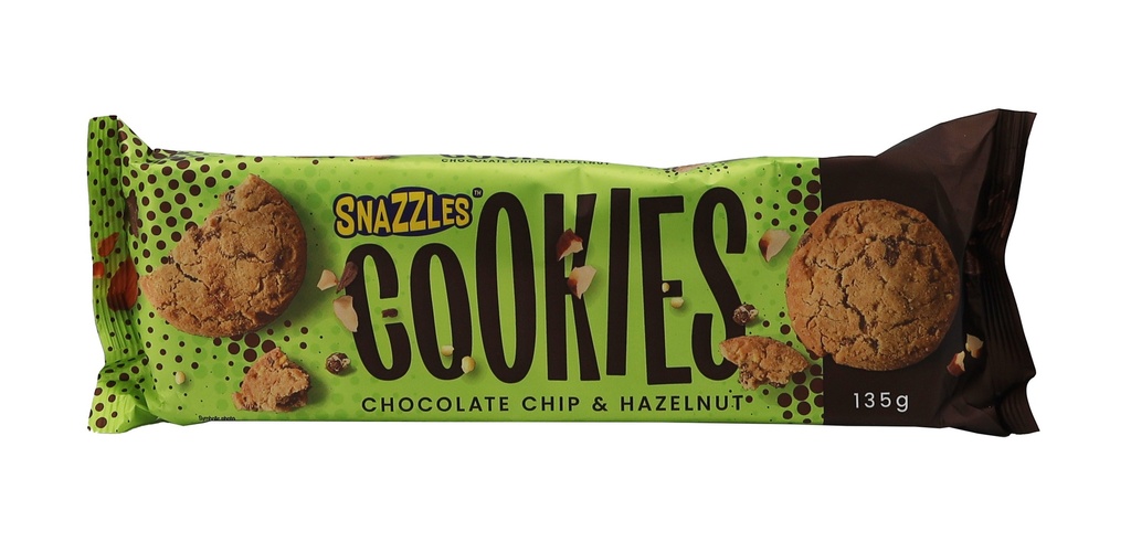 Snazzles Normaler Keks 135g Chocolate Chip & Hazelnut