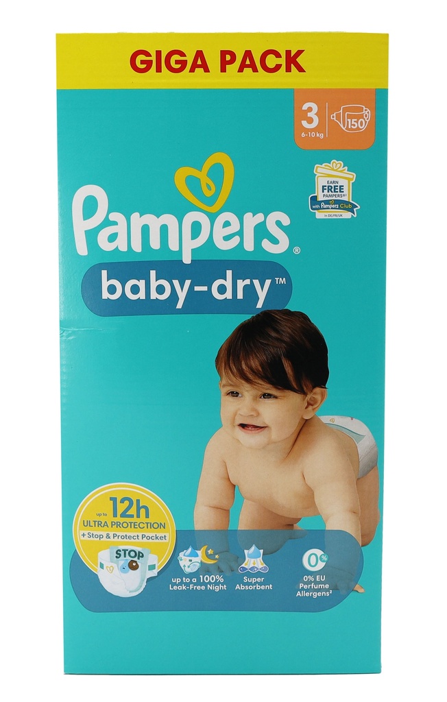 Pampers Baby Dry Windeln 150Stück Size 3 (6-10kg)