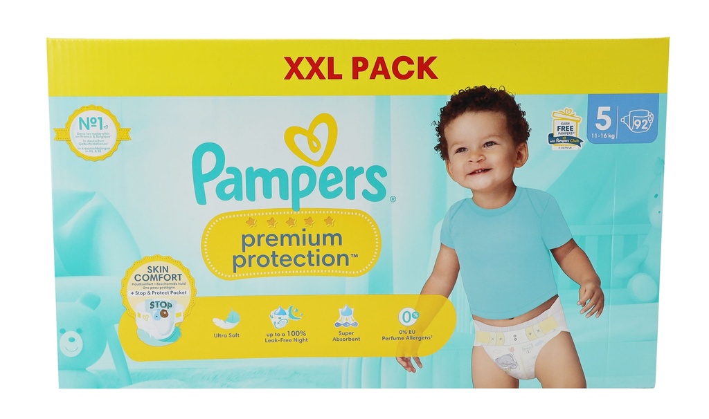 Pampers Premium Protection Windeln 92Stück Size 5 (11-16kg)