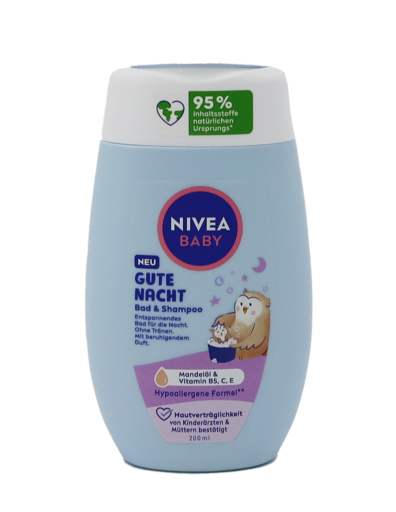 NIVEA BABY Baby Bad & Shampoo Gute Nacht, 200 ml