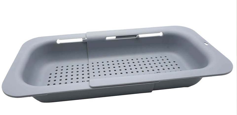 Spülbecken Abtropfkorb Größenverstellbar, 18,5x8x36,5-48,5cm, anthrazitopie)