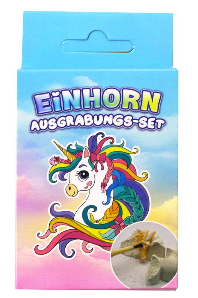Ausgrabung Set "DIG IT" Einhorn 9x5x2,5cm