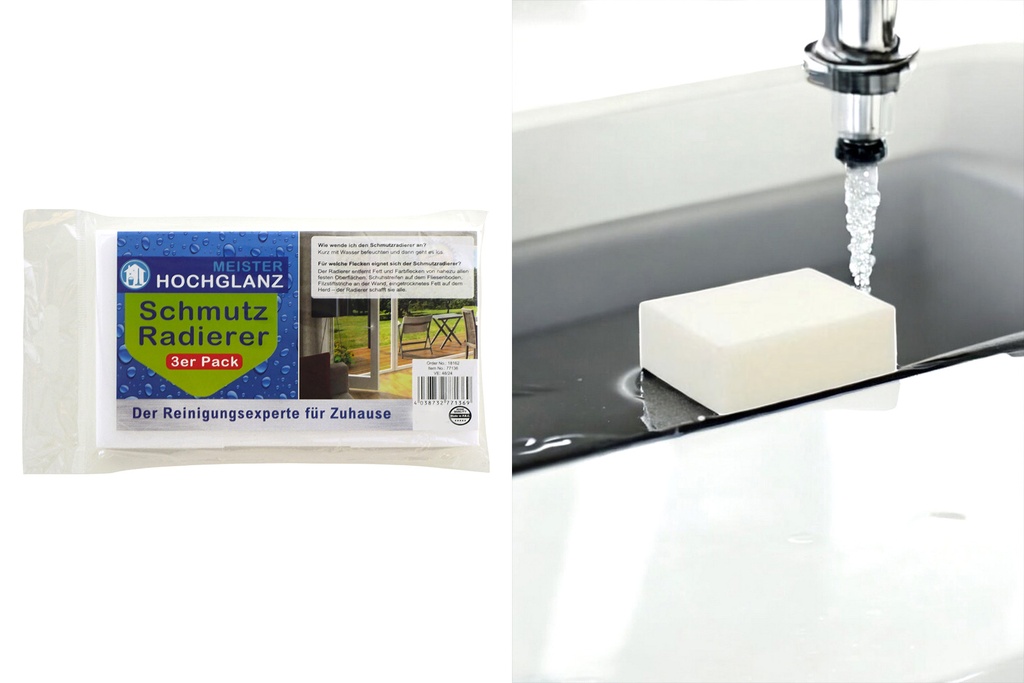 Schmutzradierer, 3er Set, 11x6,5 x2cm