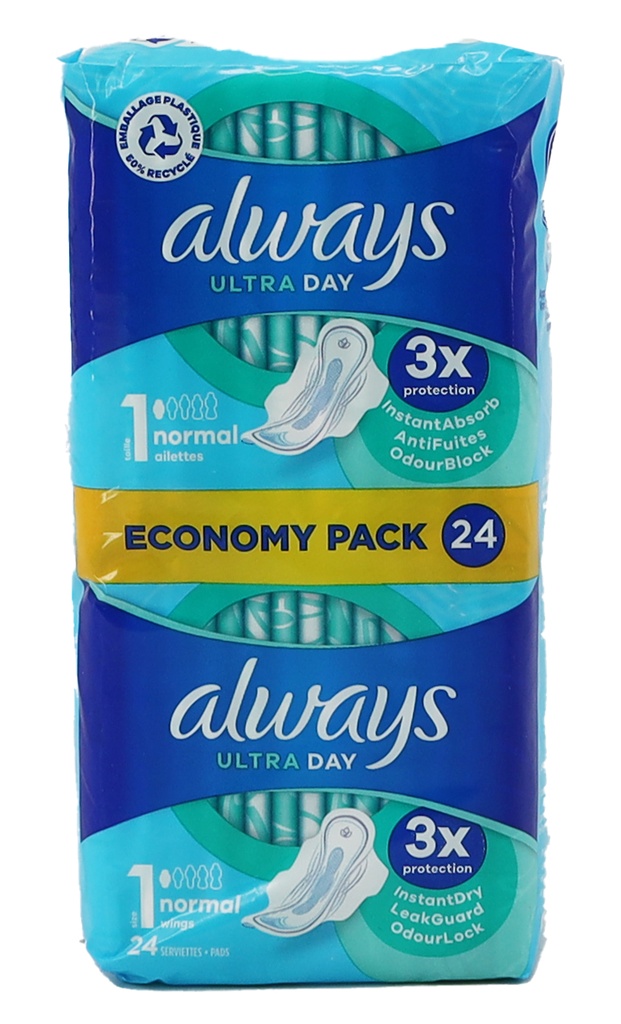 Always Ultra Damenbinden 24Stück Size 1 Normal Wings