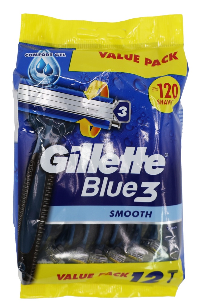 Gillette Blue 3 Einwegrasierer 12 Stück Smooth