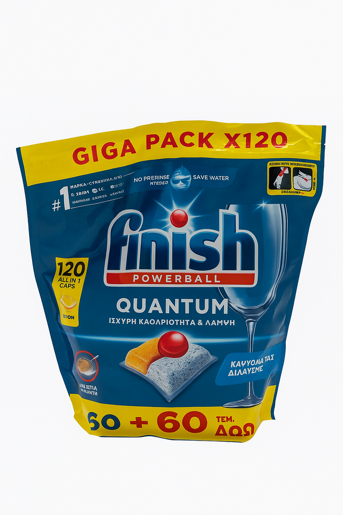 Finish Quantum Geschirrspültabs XXXL MEGA PACK Zitrone 120 Stück