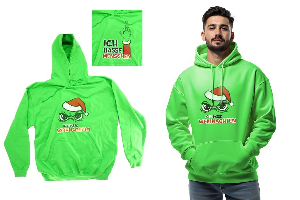 Hoodie Sweatshirt "Festtags-Muffel", XS-XL, 2 Designs