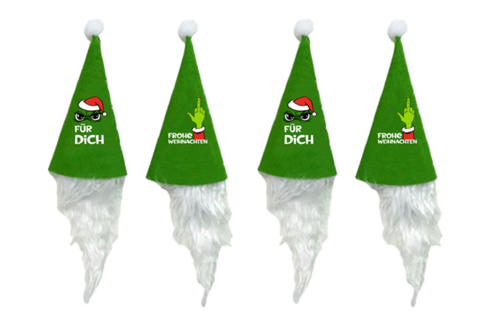 Flaschendekoration "Festtags-Muffel", 18x35cm, 2 Designs